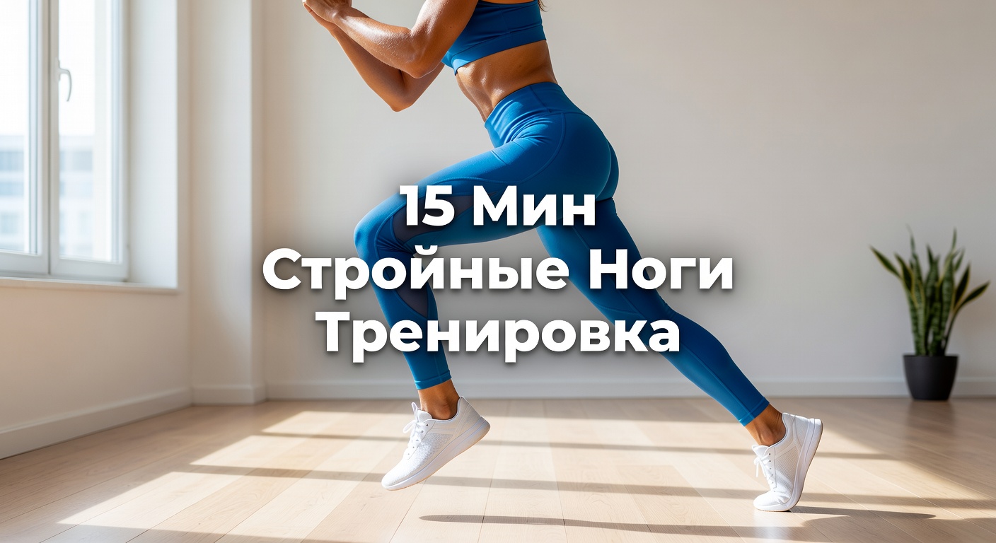 15-минутная тренировка для ног — 15 МИН СТРОЙНЫЕ НОГИ & КРУГЛЫЕ ЯГОДИЦЫ ТРЕНИРОВКА - сжигание жира на бедрах, без инвентаря