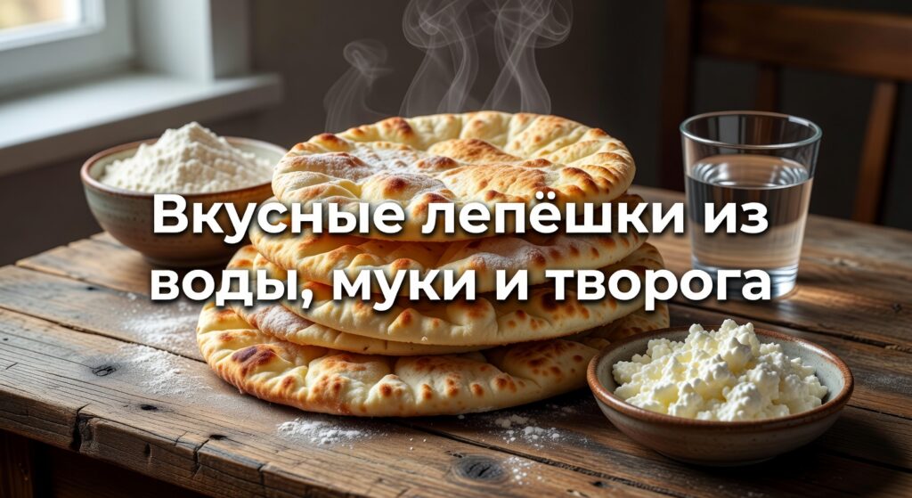 вкусные лепешки из творога — Никогда бы не подумала, что это ТАК вкусно! Всего лишь ВОДА + МУКА + ТВОРОГ! Очень вкусные лепешки!