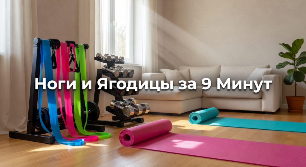 Тренировка ног и ягодиц за 9 минут — НОГИ и ЯГОДИЦЫ за 9 минут! ВСЕ будет ГОРЕТЬ! Тренировка дома