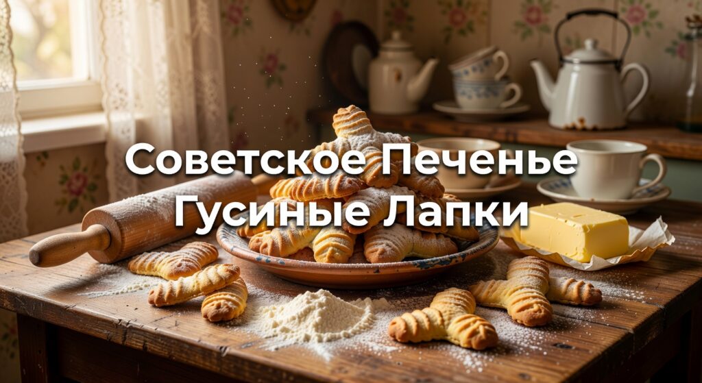 рецепт гусиных лапок — Советское печенье "ГУСИНЫЕ ЛАПКИ". Простой, быстрый и вкусный рецепт.