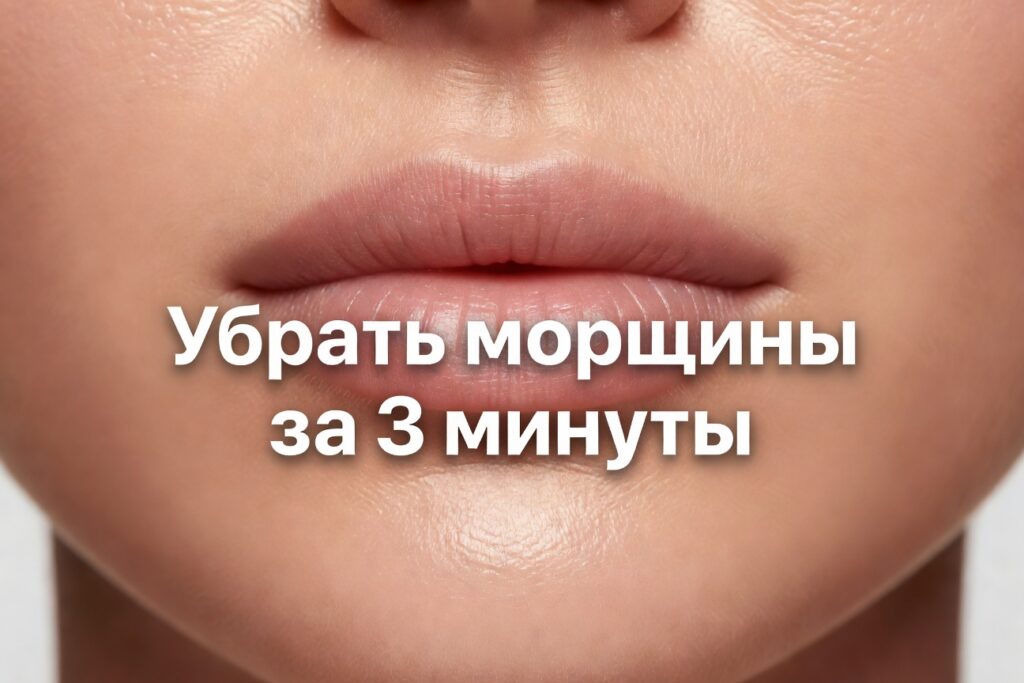 убрать морщины вокруг губ — За 3 мин. убрать морщины вокруг губ: кисетные морщины, морщины марионетки. Накачать губы без уколов.