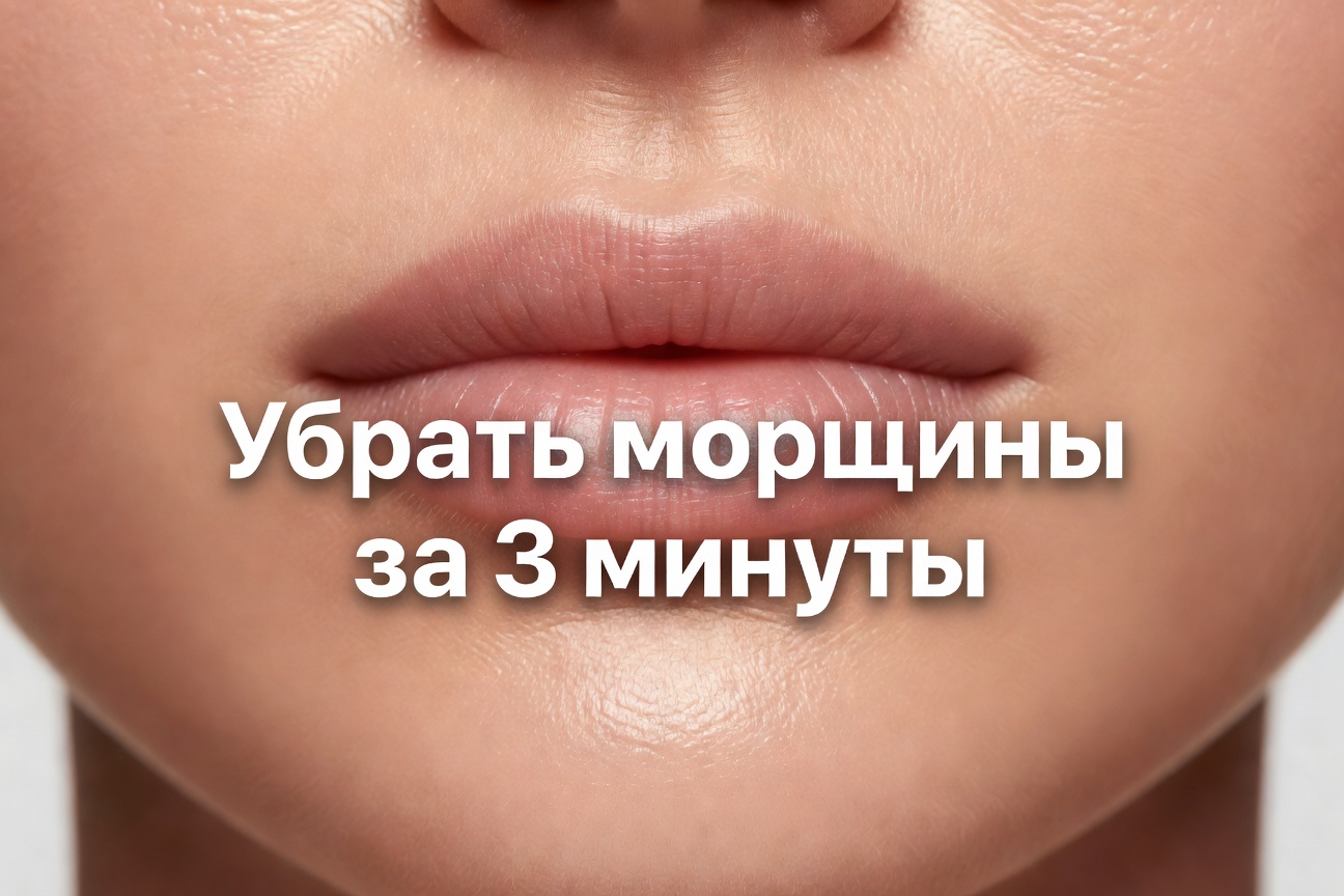 убрать морщины вокруг губ — За 3 мин. убрать морщины вокруг губ: кисетные морщины, морщины марионетки. Накачать губы без уколов.