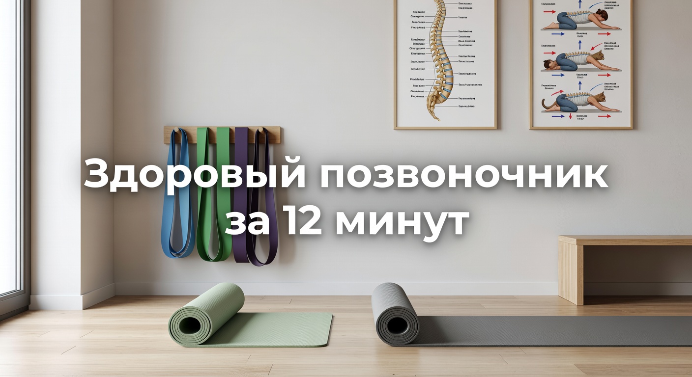 ЛФК для здорового позвоночника — Здоровый позвоночник всего за 12 минут! Гимнастика с инструктором по лечебной физкультуре. ЛФК.