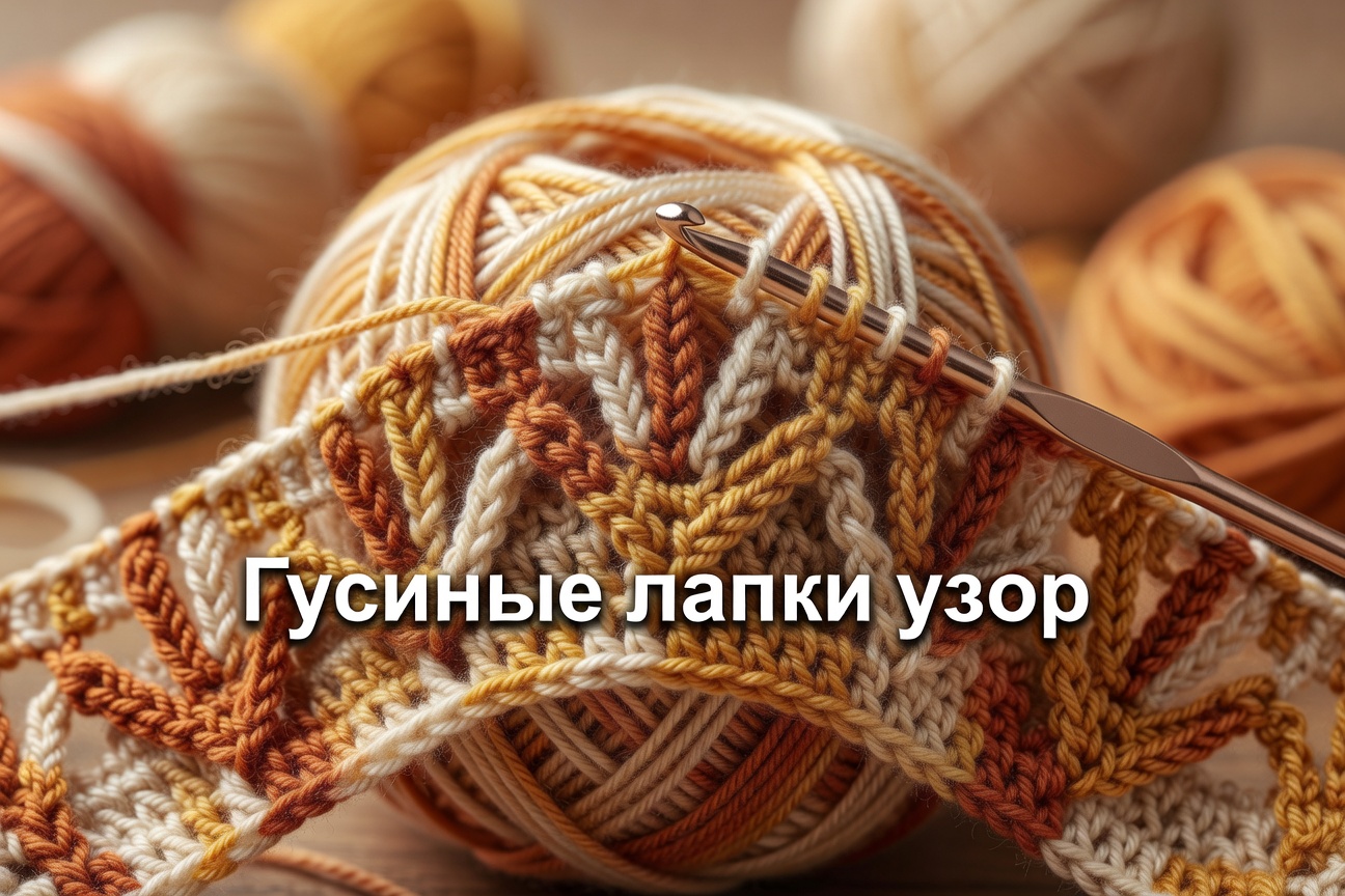 гусиные лапки крючком — Узоры крючком. Гусиные лапки 2